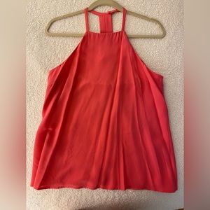 annie griffin pink silk tank